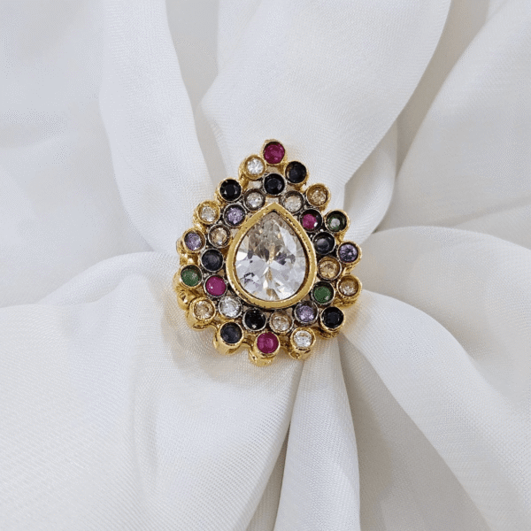 GOLD PLATED PATEL ADJUSTABLE RING