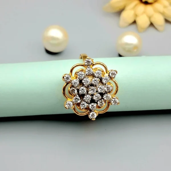 DIAMOND CUT SUNFLOWER ADJUSTABLE RING