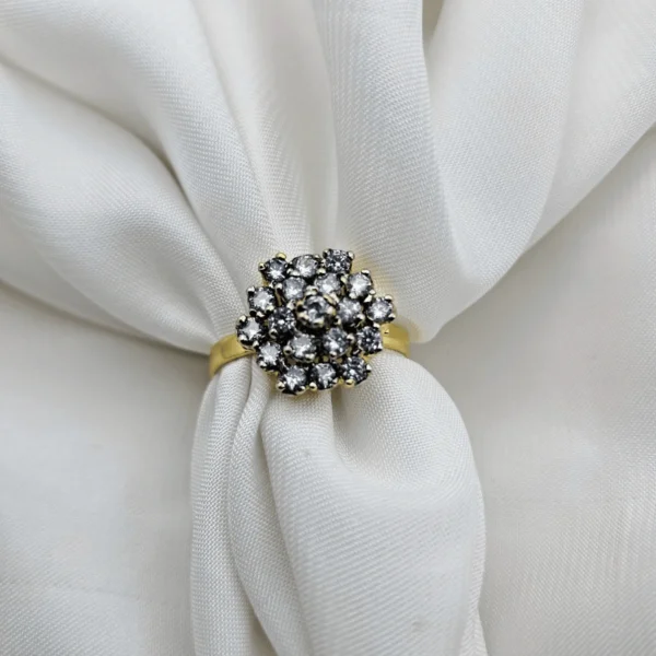 DIAMOND CUT ROSE ADJUSTABLE RING