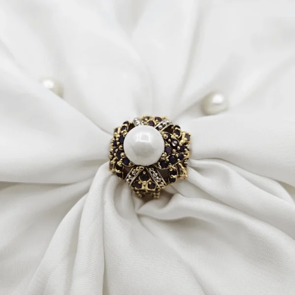 CROWN PEARL RING FOR WOMEN'S