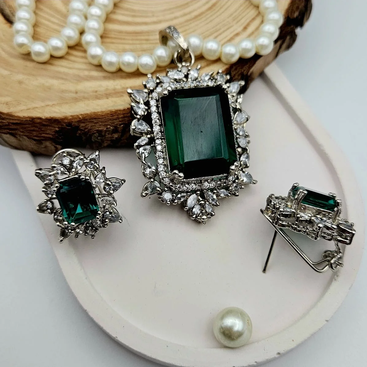 SILVER POLISH PENDENT SET